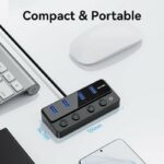 Vention HUB USB-C 4 x USB3.0 with Indiv.Power Switches 1.0m CHWBF - Image 4