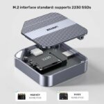 Unitek USB-C NVME/PCIe M2 2230 Magnetic SSD Enclosure 10Gbps PD100W S1244A - Image 7