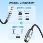 Vention AUDIO 6.3mm to XLR M-F Cable Braided-Metal 1.0m BKGHF - Image 5