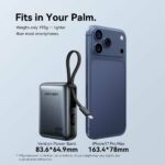 Vention Powerbank 10000mAh 45W Built-in USB-C & Lightning Cables FKMH0 Grey - Image 7