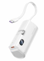 Vention Powerbank 4800mAh 22.5W Foldable Lightning White FHRW0 - Image 2