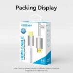 Vention HDMI Cable 2.0 4K60Hz Braided 2.0m Silver AABIH - Image 4