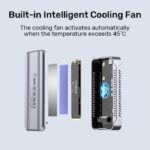 Unitek USB-C NVME/PCIe Enclosure USB 4.0 40Gbps w/Cooling Fan S1242A - Image 5