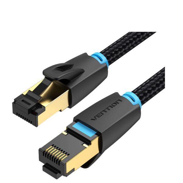 Vention NETWORK Cable CAT8 SFTP Braided 1.0m Black IKGBF