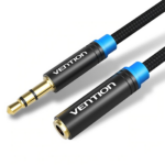 Vention AUDIO 3.5mm M-F Extension Cable Metal 2.0m VAB-B06-B200-M