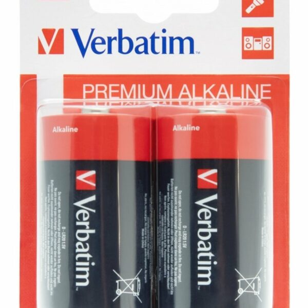 Verbatim Alkaline D 2pcs Batteries
