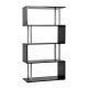 ksilini-metalliki-vivliothiki-me-4-rafia-80-x-30-x-145-cm-xromatos-mayro-homcom-02-0600